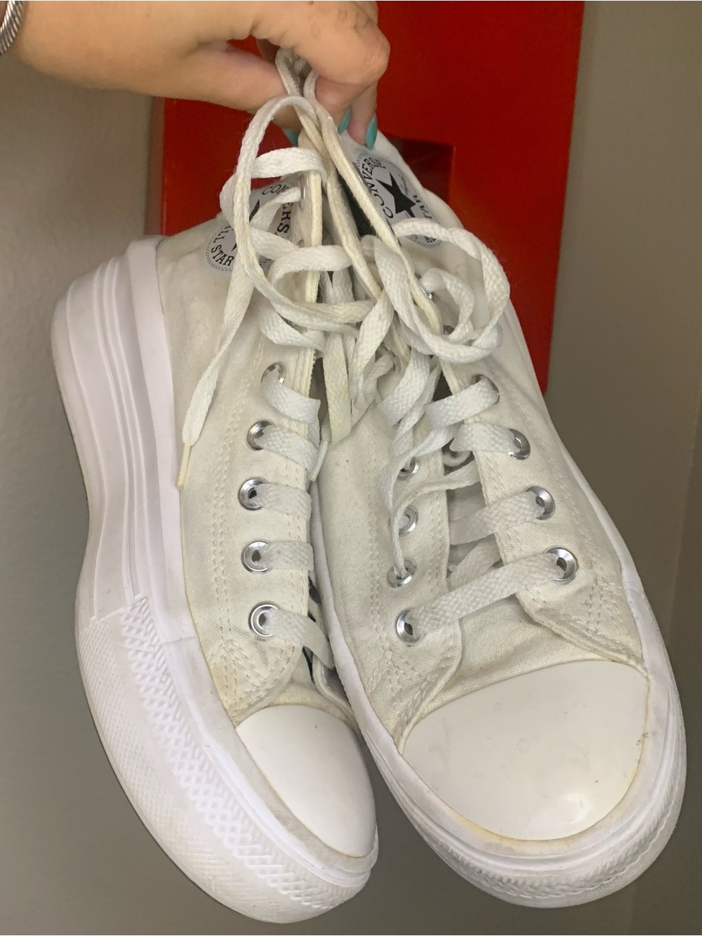 Converse All Star Platform High Top Sneakers - White - Picture 4 of 4